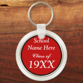 学校の名前、年、色クラス懇親会ギフト キーホルダー (正面)