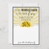 学校の夏の先生ギフトCARHOLDER 招待状 (正面)