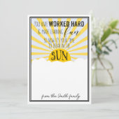 学校の夏の先生ギフトCARHOLDER 招待状 (スタンド正面)