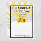 学校の夏の先生ギフトCARHOLDER 招待状 (正面/裏面)