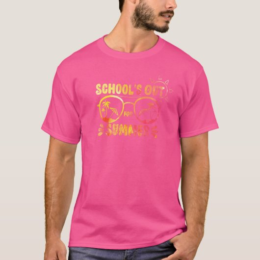 学校の夏の絞り染め眼鏡先生 Tシャツ (正面)