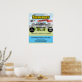 学校の夏フェスティバル、コミュニティフェスティバルイベント ポスター (キッチン)