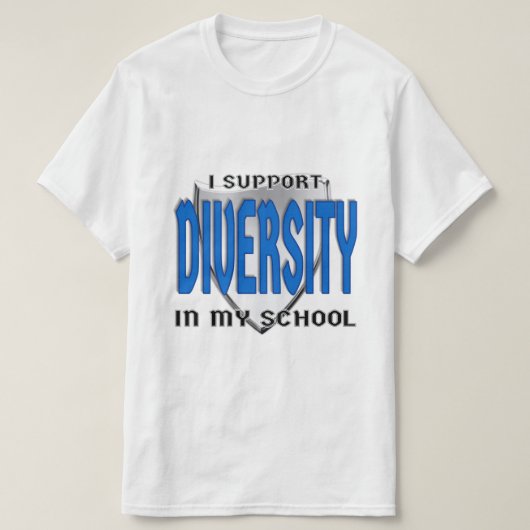 学校の多様性をサポート Tシャツ (デザイン正面)