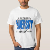 学校の多様性をサポート Tシャツ (正面)