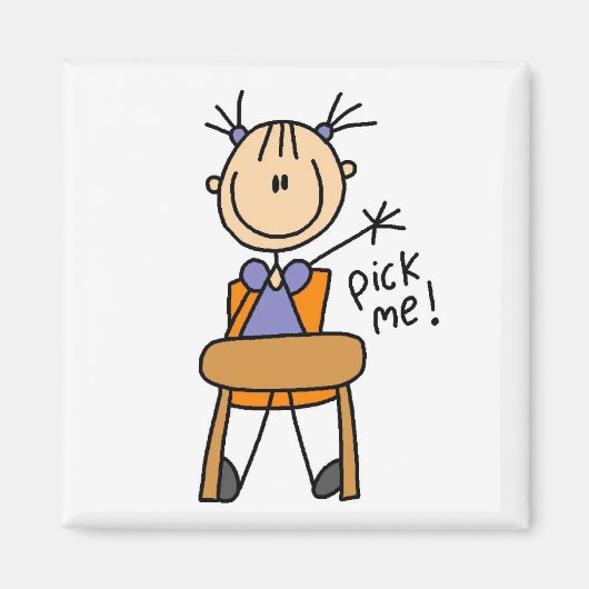 学校の女子 マグネット (正面)