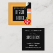 学校の子どもの遊び場 スクエア名刺 (正面/裏面)