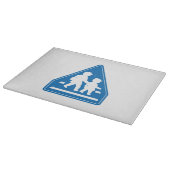 学校の子ども横断>>日本の交通標識 カッティングボード (角)