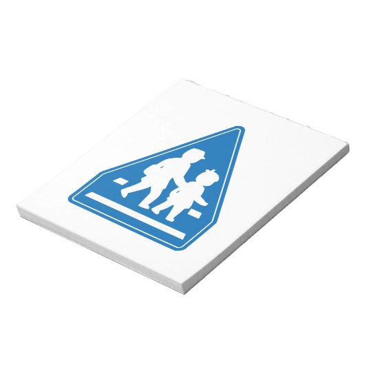 学校の子ども横断>>日本の交通標識 ノートパッド (回転)