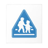 学校の子ども横断>>日本の交通標識 ノートパッド (正面)