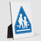 学校の子ども横断>>日本の交通標識 フォトプラーク (側面)