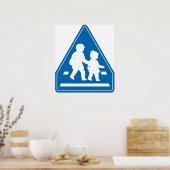 学校の子ども横断>>日本の交通標識 ポスター (キッチン)