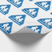 学校の子ども横断>>日本の交通標識 ラッピングペーパー (角)