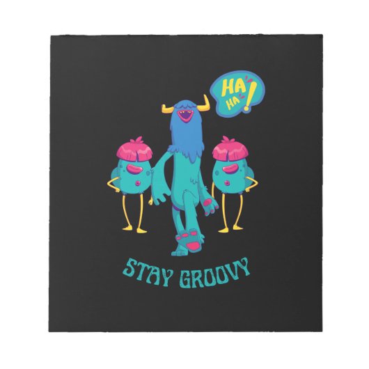 学校の子供たちおもしろいは、どこでもグルーヴに滞在する ノートパッド (正面)