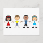 学校の子供 ポストカード (正面)