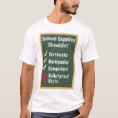学校の安全用品チェックリスト Tシャツ (正面)