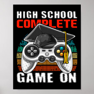 学校の完全なビデオゲーム上級卒業ギフト ポスター
