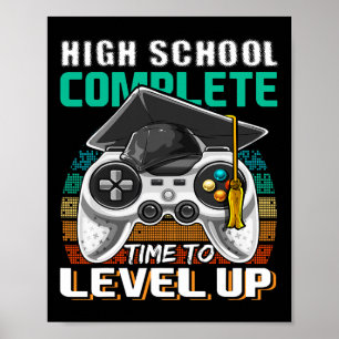 学校の完全なビデオゲーム上級卒業ギフト ポスター