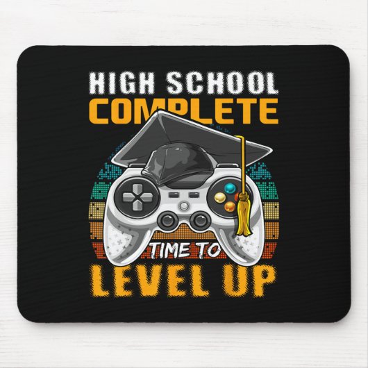 学校の完全なビデオゲーム上級卒業ギフト マウスパッド (正面)