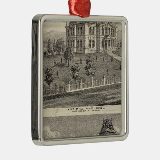 学校の家、サンノゼ メタルオーナメント (右)