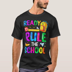 学校の少年を支配する準備ができている新学期 Tシャツ