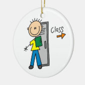 学校の少年 セラミックオーナメント (左)