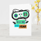 学校の年のゲーム – 初日新学期 カード (黄色い花)