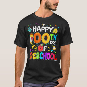学校の幸せな100日目の日100幼稚園の日T Tシャツ