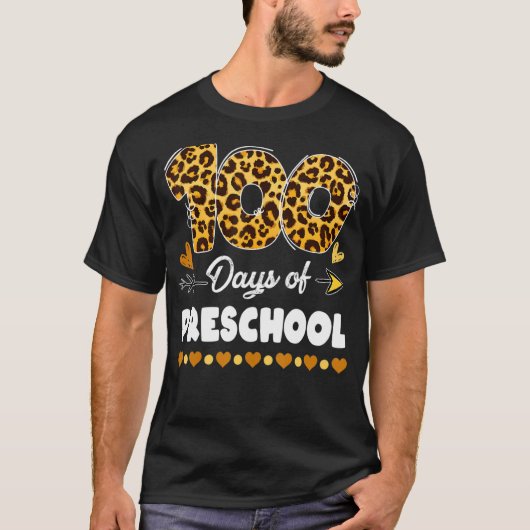 学校の幸せな100日目の日100幼稚園の日T Tシャツ (正面)