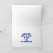 学校の幼稚園のモダン卒業式 カード (内部)