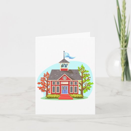 学校の建物ノートカード カード (正面)