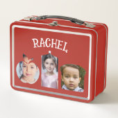 学校の弁当箱 |健康な食品の形状 メタルランチボックス (正面)