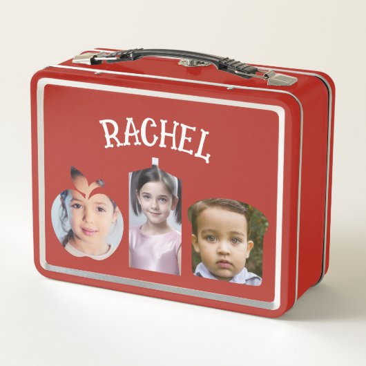 学校の弁当箱 |健康な食品の形状 メタルランチボックス (裏面)