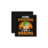 学校の心理士が好きな脳のハロウィン衣装 ノートカード (正面/裏面インサイチュ)