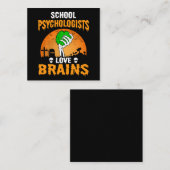 学校の心理士が好きな脳のハロウィン衣装 ノートカード (正面/裏面)