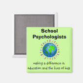 学校の心理学者がマグネットを変える マグネット (正面/裏面)