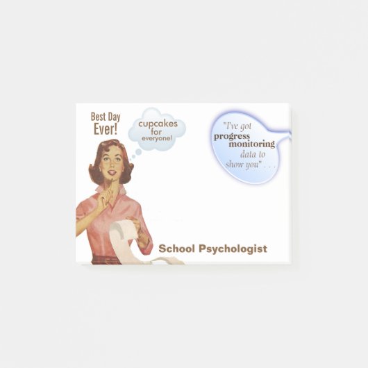 学校の心理学者で最も最高のな日の付箋 ポストイット (正面)