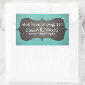 学校の心理学者のカスタマイズされた本シール 長方形シール (バッグ)