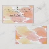 学校の心理学者のカスタムな名刺 名刺 (正面/裏面)