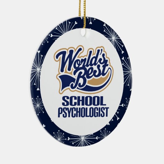 学校の心理学者のギフトのオーナメント セラミックオーナメント (右)