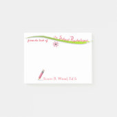 学校の心理学者のピンクの鉛筆の付箋 ポストイット (正面)