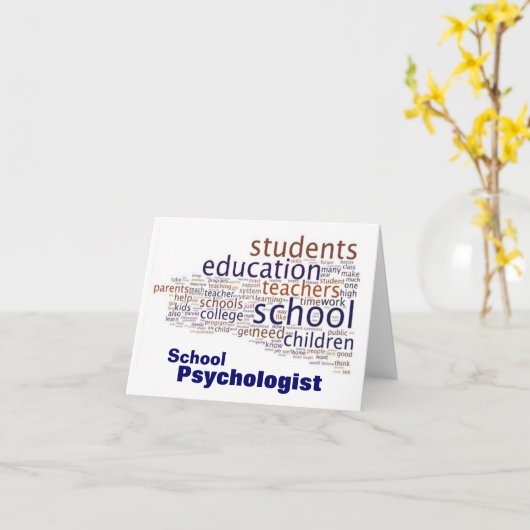 学校の心理学者のメッセージカード カード (黄色い花)