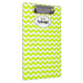 学校の心理学者のモダンなシェブロンのクリップボード クリップボード (右)