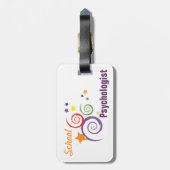 学校の心理学者のラップトップまたは荷物のラベル ラゲッジタグ (裏面縦)