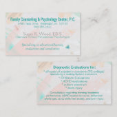 学校の心理学者の個人開業の名刺 名刺 (正面/裏面)