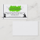 学校の心理学者の名刺 名刺 (正面/裏面)