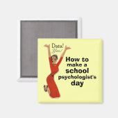 学校の心理学者の日の磁石を作る マグネット (正面/裏面)