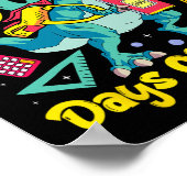 学校の恐竜の子供の男の子の100日をつぶした ポスター (角)