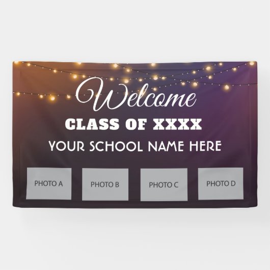 学校の懇親会へようこそフォトバナー 横断幕 (横)