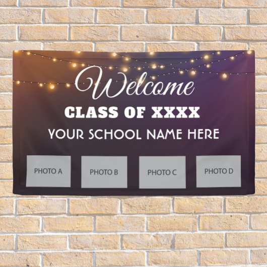 学校の懇親会へようこそフォトバナー 横断幕