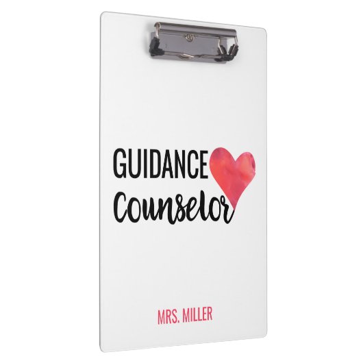 学校の指導カウンセラーのパーソナライズなタイポグラフィ クリップボード (右)